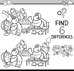 Image showing differences game coloring page