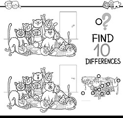 Image showing differences task for coloring