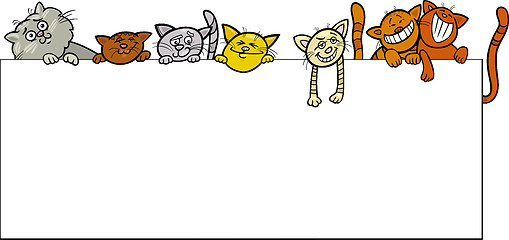 Image showing cats with frame cartoon design