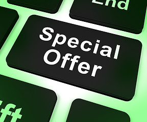 Image showing Special Offer Computer Key Shows Discount Bargain Product