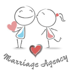 Image showing Marriage Agency Represents Find Love And Affection