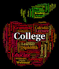 Image showing College Word Indicates Naval Academy And Academies