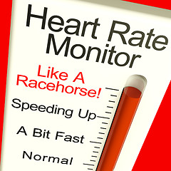 Image showing Heart Rate Monitor Very Fast Showing Quick Beats