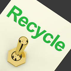 Image showing Recycle Switch Showing Recycling And Eco Friendly