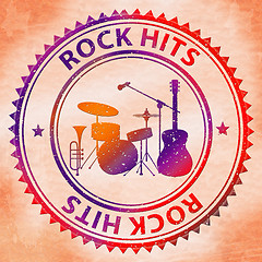 Image showing Rock Hits Indicates Sound Track And Audio