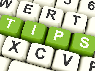 Image showing Tips Computer Keys Showing Hints And Guidance