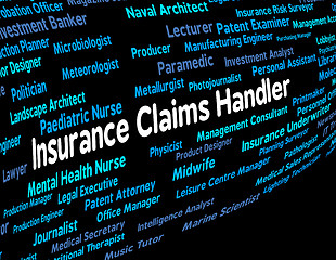 Image showing Insurance Claims Handler Indicates Recruitment Indemnity And Pol