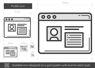 Image showing Profile line icon.