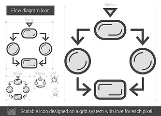 Image showing Flow diagram line icon.