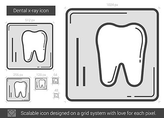Image showing Dental x-ray line icon.