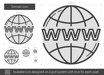 Image showing Domain line icon.