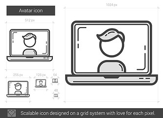 Image showing Avatar line icon.