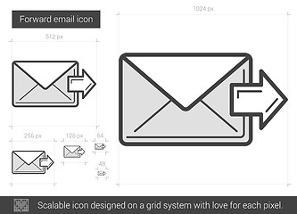 Image showing Forward email line icon.