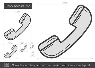 Image showing Phone handset line icon.