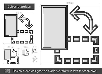 Image showing Object rotate line icon.