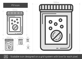 Image showing Pill line icon.