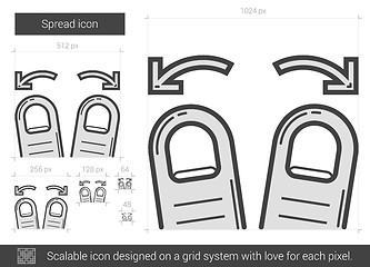 Image showing Spread line icon.