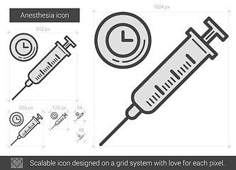 Image showing Anesthesia line icon.