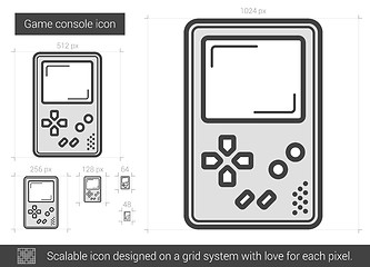 Image showing Game console line icon.