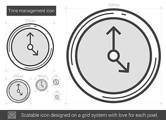 Image showing Time management line icon.