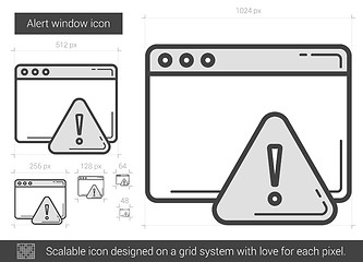 Image showing Alert window line icon.