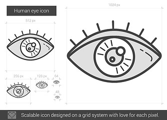 Image showing Human eye line icon.