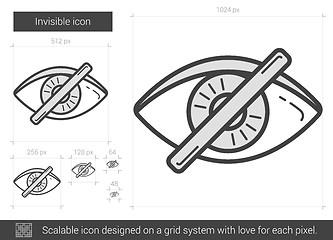 Image showing Invisible line icon.