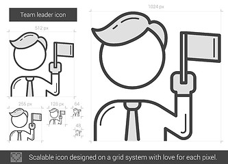 Image showing Team leader line icon.