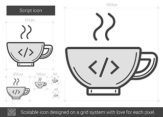 Image showing Script line icon.