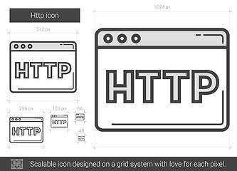 Image showing Http line icon.