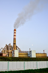 Image showing Pollution of atmospheric air from the chimneys of plants