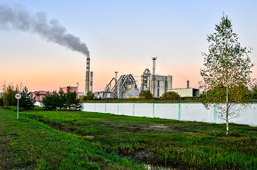 Image showing Pollution of atmospheric air from the chimneys of plants