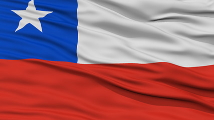 Image showing Closeup Chile Flag