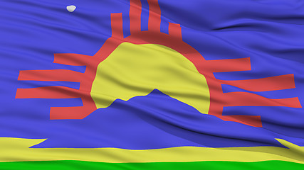 Image showing Closeup of Roswell City Flag