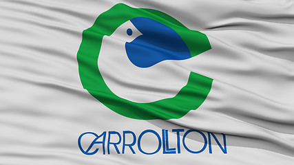 Image showing Closeup of Carrollton City Flag