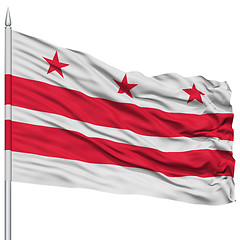 Image showing Washington DC City Flag on Flagpole, USA