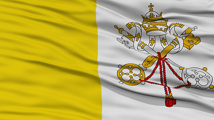 Image showing Closeup Vatican Flag