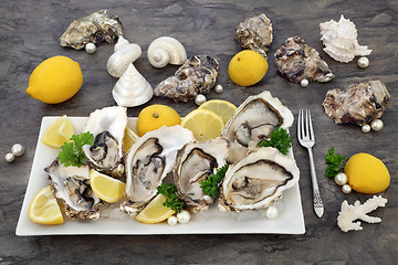 Image showing Oyster Platter with Pearls