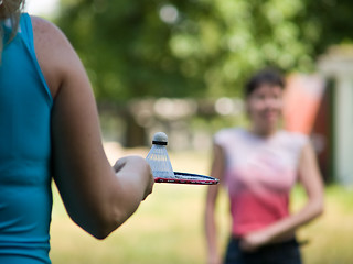 Image showing Badminton ladies