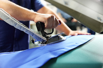 Image showing Steam iron. Ironing steam. Steam generator.