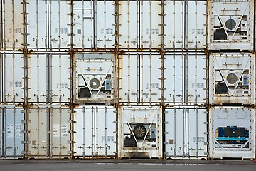 Image showing Stacked Refigerated Containers