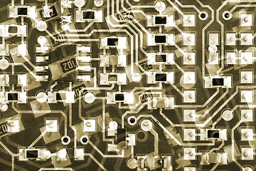 Image showing Circuit Boards Background pattern