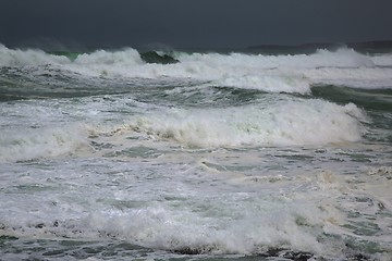 Image showing Stormy Waves Breaking