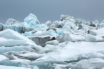 Image showing Icebergs clogged up