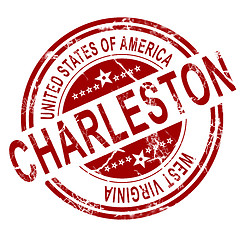 Image showing Charleston West Virginia stamp with white background