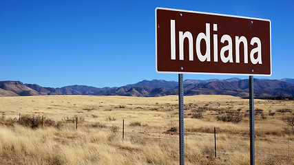 Image showing Indiana brown road sign