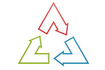 Image showing Triangle arrow, isolated