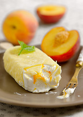 Image showing Peach ice cream