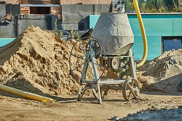 Image showing Concrete Mixer Spinning