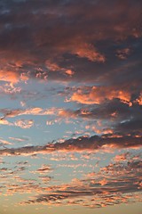 Image showing Sunset sky clouds